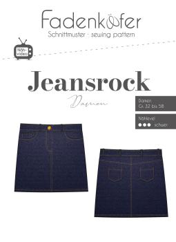 Fadenkäfer Papierschnittmuster Jeansrock Damen